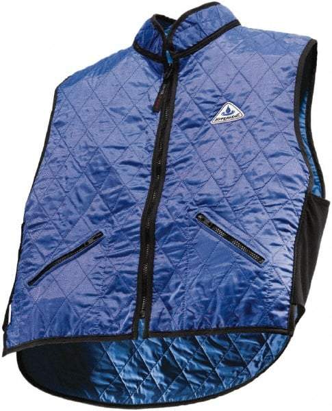 Techniche - Size M, Blue Cooling Vest - Zipper Front, Nylon, HyperKewl - Top Tool & Supply