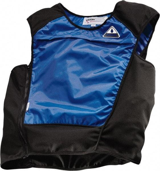 Techniche - Size L, Black & Blue Cooling Vest - Pullover, Nylon, HyperKewl - Top Tool & Supply