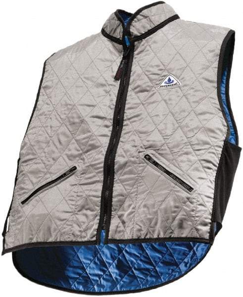 Techniche - Size L, Silver Cooling Vest - Zipper Front, Nylon, HyperKewl - Top Tool & Supply