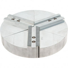 Abbott Workholding Products - 12" Max Chuck Capacity, 1.5mm x 60° Serrated Interface, Round Soft Lathe Chuck Jaw - 3 Jaw, Aluminum, 1.1811" Btw Mount Hole Ctrs, 12" Wide, 2" High, 14mm Fastener - Top Tool & Supply