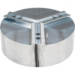 Abbott Workholding Products - 12" Max Chuck Capacity, 1.5mm x 60° Serrated Interface, Round Soft Lathe Chuck Jaw - 3 Jaw, Aluminum, 1.1811" Btw Mount Hole Ctrs, 12" Wide, 4" High, 16mm Fastener - Top Tool & Supply