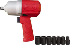 Sioux Tools - 1/2" Drive, 11,000 RPM, 780 Ft/Lb Torque Impact Wrench - Pistol Grip Handle, 1,250 IPM, 4 CFM, 90 psi, 6.35mm Inlet - Top Tool & Supply