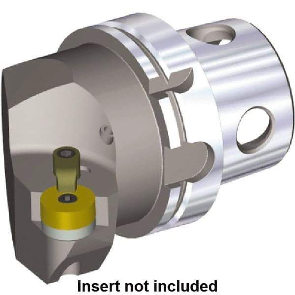 Kennametal - Insert Style RN..1204, RN..43, 100mm Head Length, Left Hand Cut, Internal/External Modular Threading Cutting Unit Head - System Size KM4X100, 63mm Center to Cutting Edge, Series KM4X - Top Tool & Supply