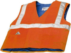 Techniche - Size 2X/3XL, High Visibility Orange Cooling Vest - Hook & Loop Front, Polyester, HyperKewl - Top Tool & Supply