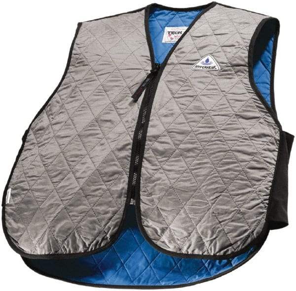 Techniche - Size XL, Silver Cooling Vest - Zipper Front, Nylon, HyperKewl - Top Tool & Supply