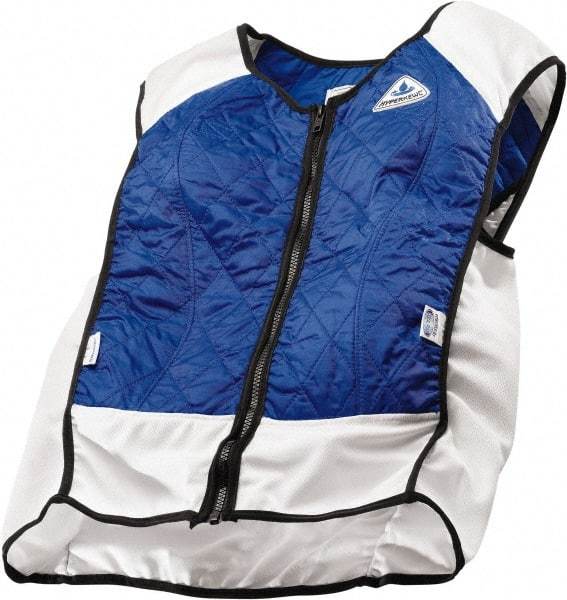 Techniche - Size M, Royal Blue Cooling Vest - Zipper Front, Nylon, HyperKewl, Poly-Cotton - Top Tool & Supply