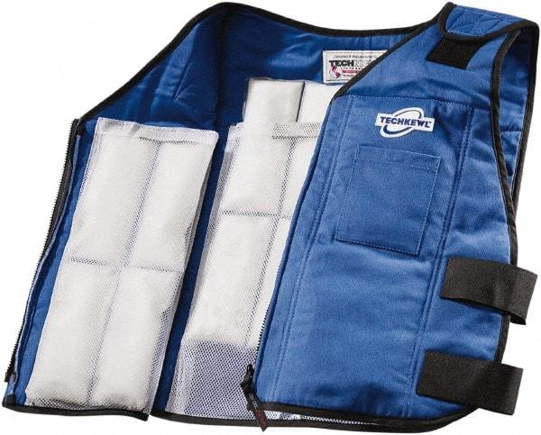 Techniche - Size L/XL, Blue Cooling Vest - Zipper Front, Nomex - Top Tool & Supply