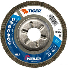 4-1/2 TIGER FLAP DISC 36Z 7/8 AH - Top Tool & Supply