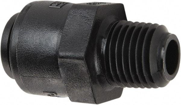 Parker - 1/4" Kynar Check Valve - Inline, Push-to-Connect x MNPT, 300 WOG - Top Tool & Supply