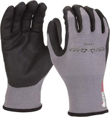 PRO-SAFE - Size XL (10) Nitrile Coated Nylon/Nitrile Work Gloves - Palm & Fingers Coated, Slip-On Cuff, Black/Gray, Paired - Top Tool & Supply