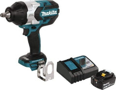 Makita - 1/2" Drive 18 Volt T-Handle Cordless Impact Wrench & Ratchet - 1,700 RPM, 750 Ft/Lb Torque, Lithium-Ion Batteries Included - Top Tool & Supply