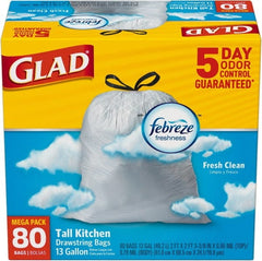 Glad - Pack of (80) 13 Gal 0.95 mil Household/Office Trash Bags - Top Tool & Supply