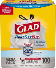 Glad - Pack of (100) 13 Gal 0.9 mil Household/Office Trash Bags - Top Tool & Supply