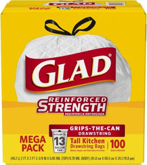 Glad - Pack of (4) 100-Count 13 Gal 0.95 mil Household/Office Trash Bags - Top Tool & Supply