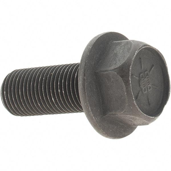 Value Collection - 1/2-20 UNF, 1-1/4" Length Under Head, Hex Drive Flange Bolt - 1-1/4" Thread Length, Grade 8 Alloy Steel, Smooth Flange, Uncoated - Top Tool & Supply