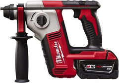 Milwaukee Tool - 18 Volt SDS Plus Chuck Cordless Rotary Hammer - 0 to 7,000 BPM, 0 to 1,300 RPM, Reversible - Top Tool & Supply