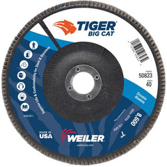 7″ Big Cat Abrasive Flap Disc, Flat, Phenolic Backing, 40Z, 7/8″ Arbor Hole - Top Tool & Supply