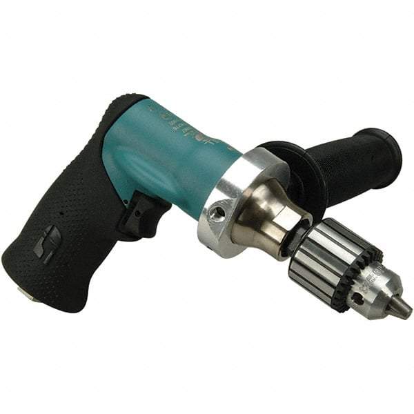 Dynabrade - 3/8" Keyed Chuck - Pistol Grip Handle, 1,000 RPM, 0.4 hp, 90 psi - Top Tool & Supply