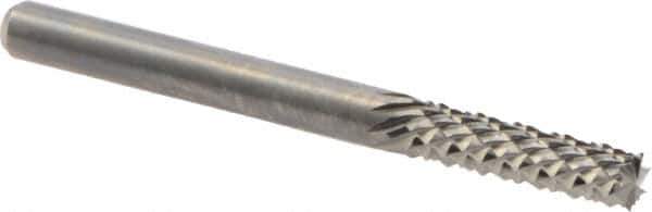 M.A. Ford - 1/8" Diam, 1/2" LOC, Burr End, Solid Carbide Diamond Pattern Router Bit - 1-1/2" OAL, 1/8" Shank Diam - Top Tool & Supply