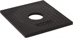 PRO-SAFE - 17-1/2 & 15-1/2" Wide x 1-1/4" High Rubber Trim Line Channelizer Base - 10 Lb, Black - Top Tool & Supply