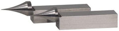 SPI - 2.05 Inch Overall Length, Gage Block Points - Concentricity +/-0.0002 Inch Accuracy, Sold As Pair, For Use with Rectangular Gage Blocks, 2 Pieces - Top Tool & Supply