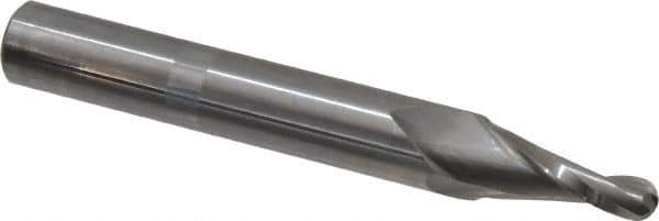 Onsrud - 1/4" Cutting Diam x 1" Length of Cut, 2 Flute, Upcut Spiral Router Bit - Uncoated, Right Hand Cut, Solid Carbide, 4" OAL x 1/2" Shank Diam, Ball End Taper - Top Tool & Supply