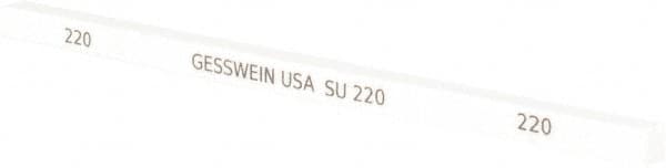 Made in USA - 220 Grit Aluminum Oxide Square Polishing Stone - Top Tool & Supply