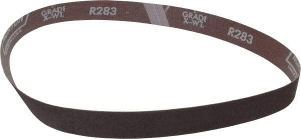 Norton - 1" Wide x 30" OAL, 80 Grit, Aluminum Oxide Abrasive Belt - Aluminum Oxide, Medium, Coated, X Weighted Cloth Backing, Series R283 - Top Tool & Supply