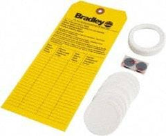 Bradley - Paper, Foam & Plastic Plumbed Wash Station Refill Kit - Yellow & White Matting, Includes Replacement Cap, Inspection Tag, (9) Foam Liners - Top Tool & Supply