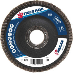 ‎4-1/2″ Tiger Paw Abrasive Flap Disc, Angled, Phenolic Backing, 60Z, 7/8″ Arbor Hole - Top Tool & Supply