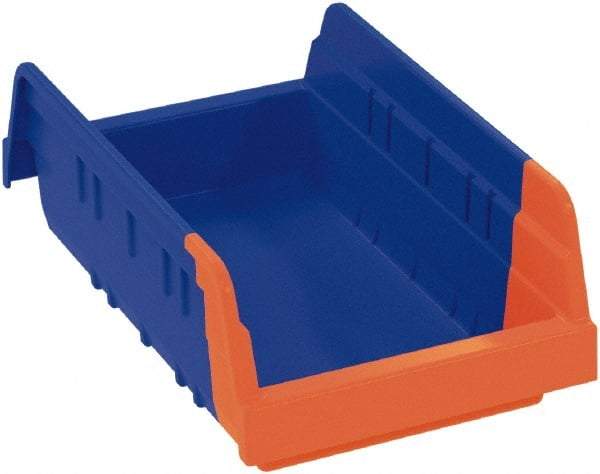 Akro-Mils - 11-5/8" Deep, Blue/Orange Hopper Shelf Bin - 4" High x 6-3/4" Wide x 11-5/8" Long - Top Tool & Supply