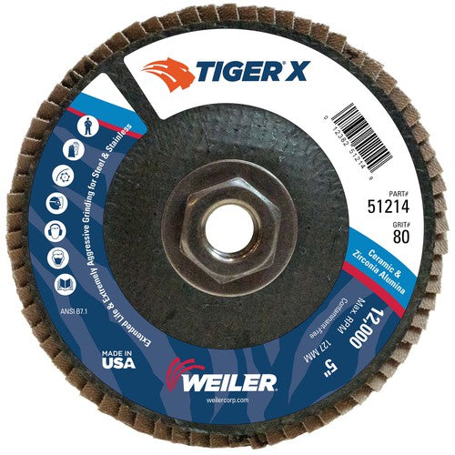 5 × 5/8-11 ARBOR 80X FLAP DISC - Top Tool & Supply