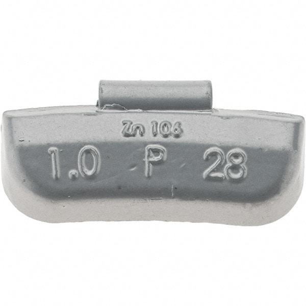 Value Collection - 1 oz P Wheel Weight - Zinc, For Use with Automotive & Light Trucks - Top Tool & Supply