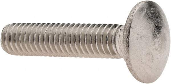 Value Collection - 5/16-18 UNC 1-1/2" Length Under Head, Standard Square Neck, Carriage Bolt - 18-8 Stainless Steel, Uncoated - Top Tool & Supply