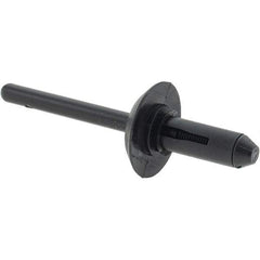 Made in USA - Large Flange Head Nylon Multi Grip Blind Rivet - 18mm Head Diam, - Top Tool & Supply