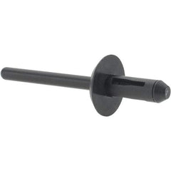 Value Collection - Nylon Open End Blind Rivet - 5/32" to 1/4" Grip, 17mm Head Diam, - Top Tool & Supply