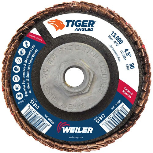 4-1/2 × 5/8-11 80G TIPER FLAP DISC - Top Tool & Supply