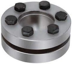 Climax Metal Products - M6 Thread, 50mm Bore Diam, 3.543" OD, Shaft Locking Device - 8 Screws, 19,380 Lb Axial Load, 3.543" OAW, 0.866" Thrust Ring Width, 1,590 Ft/Lb Max Torque - Top Tool & Supply