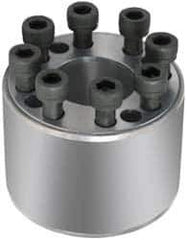 Climax Metal Products - M6 Thread, 1-3/8" Bore Diam, 2.362" OD, Shaft Locking Device - 7 Screws, 17,542 Lb Axial Load, 2.362" OAW, 1.732" Thrust Ring Width - Top Tool & Supply