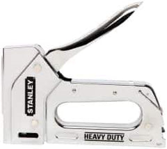 Stanley - Manual Staple Gun - 1/4, 5/16, 3/8, 1/2, 9/16" Staples, Chrome, Chrome Plated Steel - Top Tool & Supply