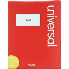 UNIVERSAL - 4" Long, White Paper Laser Label - For Inkjet Printers, Laser Printers - Top Tool & Supply