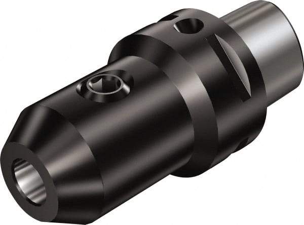 Sandvik Coromant - C8 Outside Modular Connection, 1-1/4" Hole Diam, Capto to Weldon Straight Shank Adapter - 80mm Projection, 54.3mm Nose Diam, 128mm OAL, Through Coolant - Exact Industrial Supply