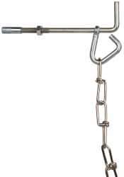 Value Collection - 15 Ft. Chain and Hanger Kit with Reflector - Steel, Standard Number 2/0 Chain, for Use with Wheel Chocks - Top Tool & Supply