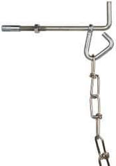 Value Collection - 15 Ft. Chain and Hanger Kit with Reflector - Steel, Standard Number 2/0 Chain, for Use with Wheel Chocks - Top Tool & Supply