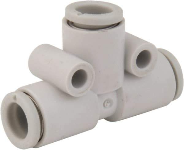 SMC PNEUMATICS - 16mm OD, Brass/Polybutylene Push-to-Connect Union Tee - 145 Max psi - Top Tool & Supply