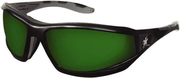 MCR Safety - Green Lenses, Framed Welding Glasses - Scratch Resistant, Size Universal, Wrap Around - Top Tool & Supply