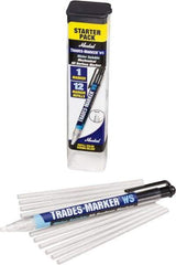 Markal - White All Purpose Wax Crayon - Flat Tip - Top Tool & Supply