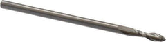 Onsrud - 1/8" Cutting Diam x 1/2" Length of Cut, 2 Flute, Upcut Spiral Router Bit - Uncoated, Right Hand Cut, Solid Carbide, 2-1/2" OAL x 1/8" Shank Diam, Ball End Taper, 30° Helix Angle - Top Tool & Supply