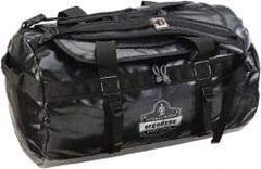 Ergodyne - 2 Pocket, 4,395 Cubic Inch, Tarpaulin, 600D Polyester Water Resistant Empty Duffel Bag - 23-1/2 Inch Wide x 10-1/2 Inch Deep x 10-1 2 Inch High, Black - Top Tool & Supply