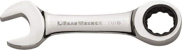 GearWrench - 1/2" 12 Point Combination Wrench - Chrome Vanadium Steel, Full Polish Finish - Top Tool & Supply